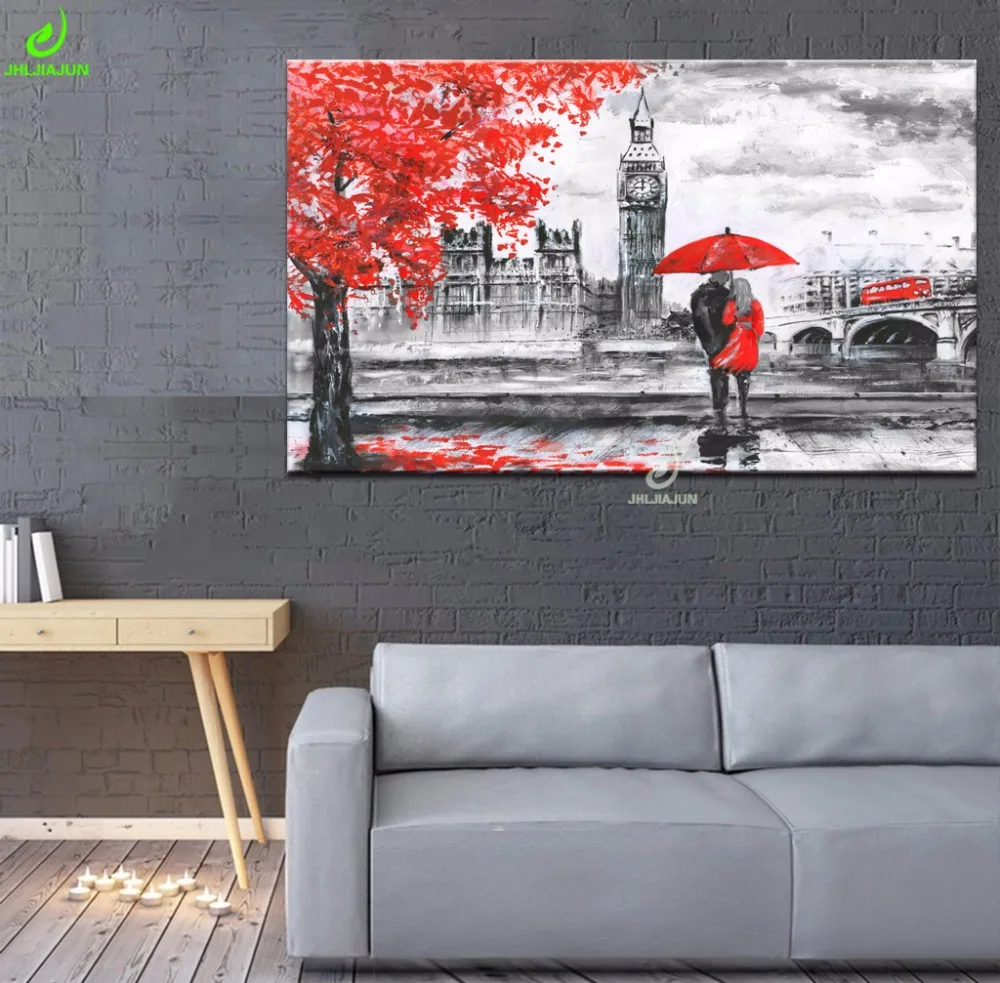 Pintura-A-leo-Sobre-Tela-Vista-Para-a-Rua-De-Londres-Rio-E-nibus-na-Ponte (1)