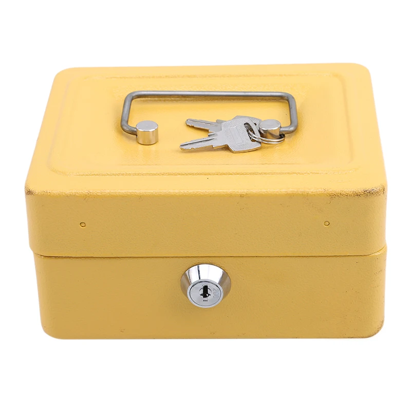 

Mini Portable Security Safe Box Money Jewelry Storage Collection Box For Home School Office With Tray Lockable Storage Box