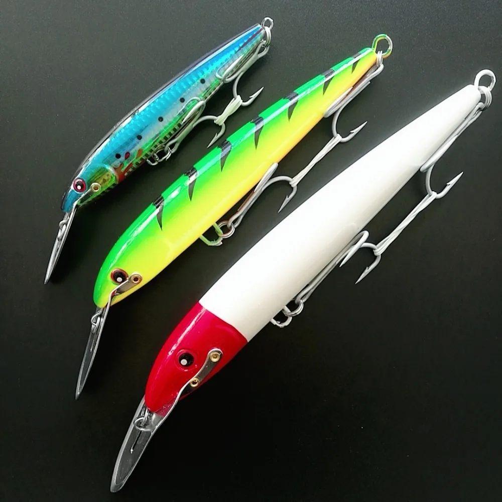 

Noeby 1Pc 130mm/32.5g 185mm/60g 225mm/76g Iron Tongue Minnow stainless steel lip Pencil Bait Dogs Bass Lure Fishing Tackle