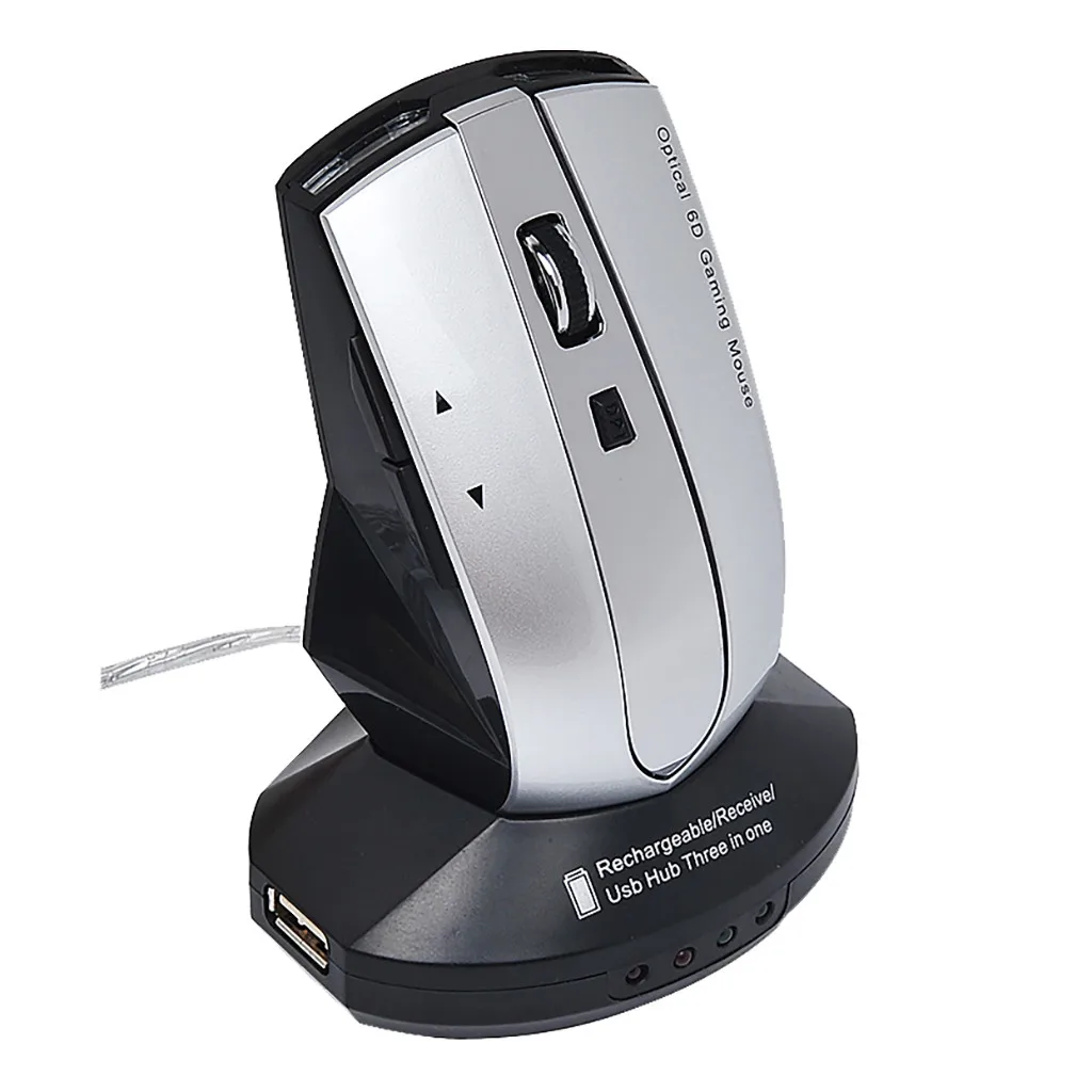 

VOBERRY 2.4ghz Wireless Mouse Gaming Wireless Mouse Rechargeable 1600DPI Mice Optical Mouse With Base For PC Ergonomic Mouse