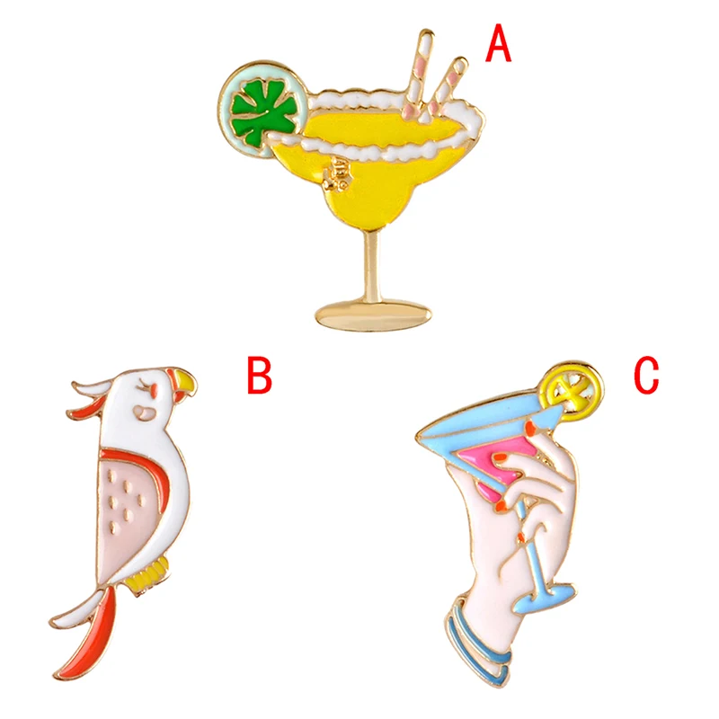 Cute Summer Colourful Enamel Brooch Pin Badges