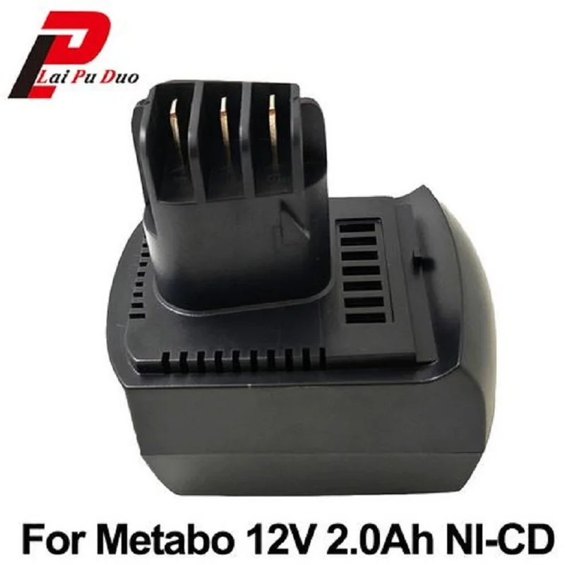 

12V 2000mAh Ni-CD Replacement Power Tool Battery For Metabo: 6.02151.50,BZ12SP,BSZ 12, SSP 12,BZ 12 SP, ULA9.6-18