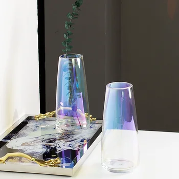 

Nordic Glass Vase Transparent Magic Vase Dried Flowers and Flowers Inserted Desktop Ornaments Home Office Decoration