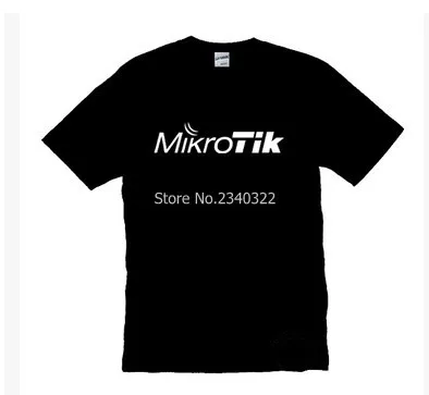 Одноцветная Мужская и женская футболка mikrotik с коротким рукавом беспроводная ISP