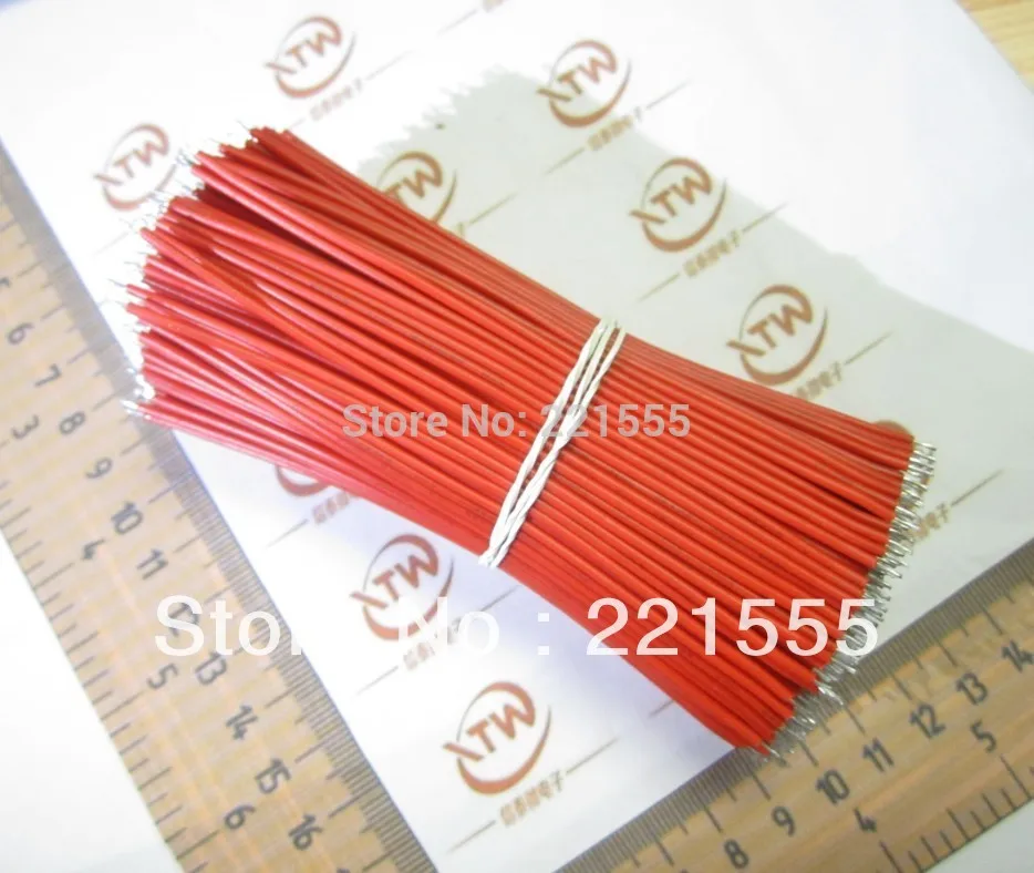 Cuiisw 100 шт провод 24awg 8 см красный электронный кабель двойной слайдер tinsiness |