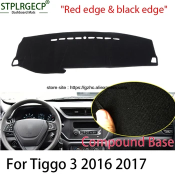 

StplrgeCP For Chery tiggo 3 double layer Car Dashboard Cover Avoid Light Pad Instrument Platform Dash Board Cover Sticker