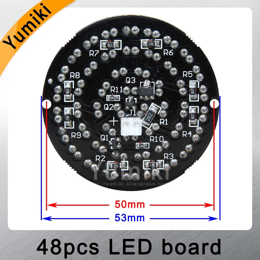 Yumiki 48pcs-LED 850nm осветитель плата инфракрасных диодов светильник ночного видения лампа для 50 CCTV камера корпус