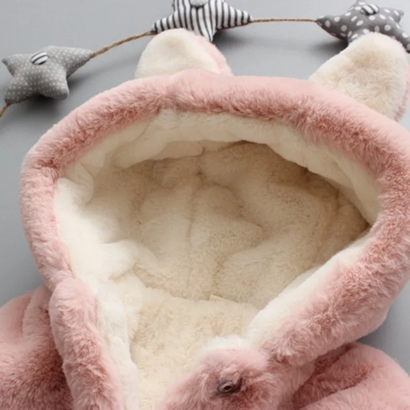 Shujin Autumn Winter New Arrival Korean Version Color Warm Fashion Thickened Coat For Cute Sweet Baby Girls