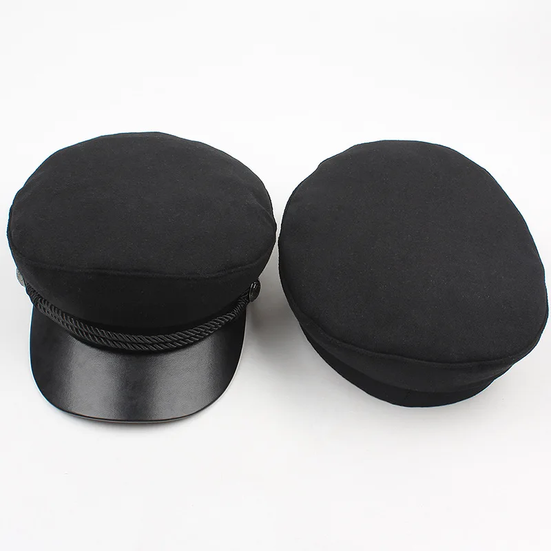 Зимние шапки для женщин, военная шапка, шерсть%, восьмиугольная кепка ...