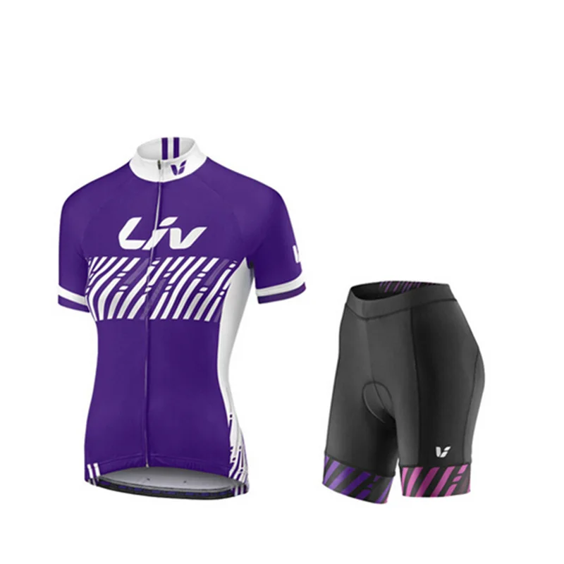 Pro LIV Женская велосипедная одежда Maillot набор ciclismo велосипед с коротким рукавом летние велосипедные кофта и шорты Комплект дышащий