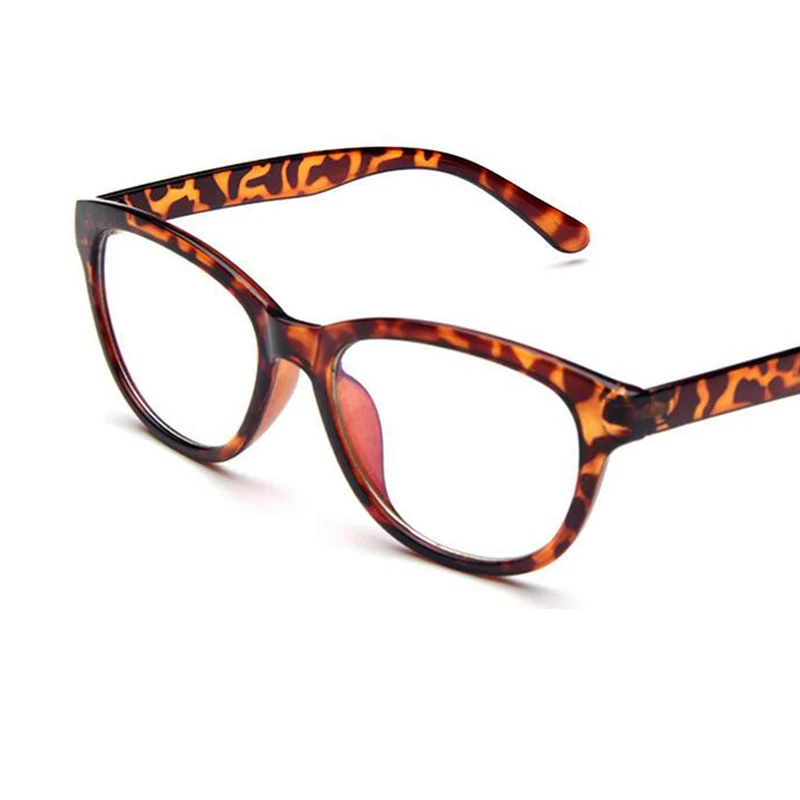 Eyewear Full Frame Brand Design Leopard Print Reading Glasses Women