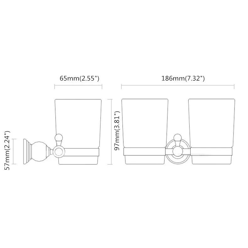 Золото двойной стакан держатель Латунь+ кристалл+ керамика встроенные чашки и держатели стакан Зубная щётка держатель Ванная комната аксессуар