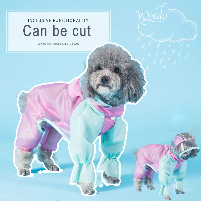 

Puppy Pet Rain Coat XS-XL Waterproof Jackets PU Raincoat for Dogs Clothing Puppy Casual