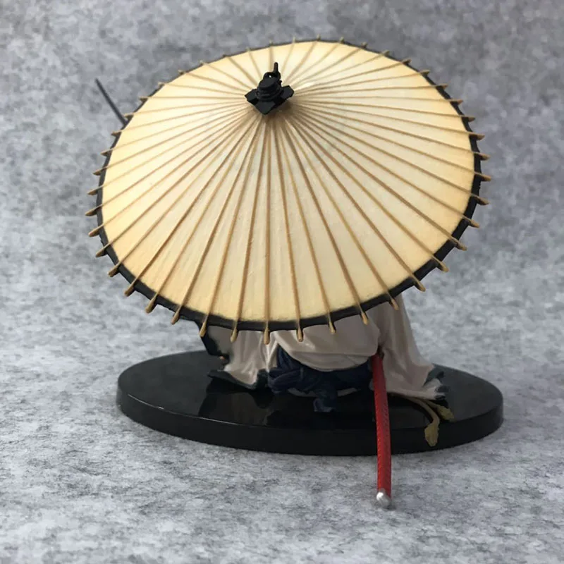 Anime One Piece BWFC Sitting Kimono Umbrella  Monkey D Luffy PVC Action Figure Toy Figuras Dolls Brinquedos 13cm (4)