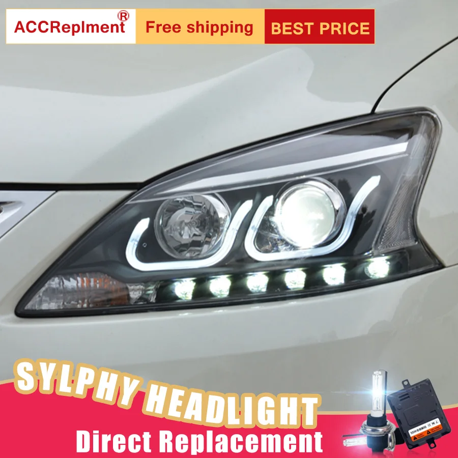 2 шт. светодиодный ные фары для Nissan Sentra 2012 2015 Автомобильные ангельские глазки