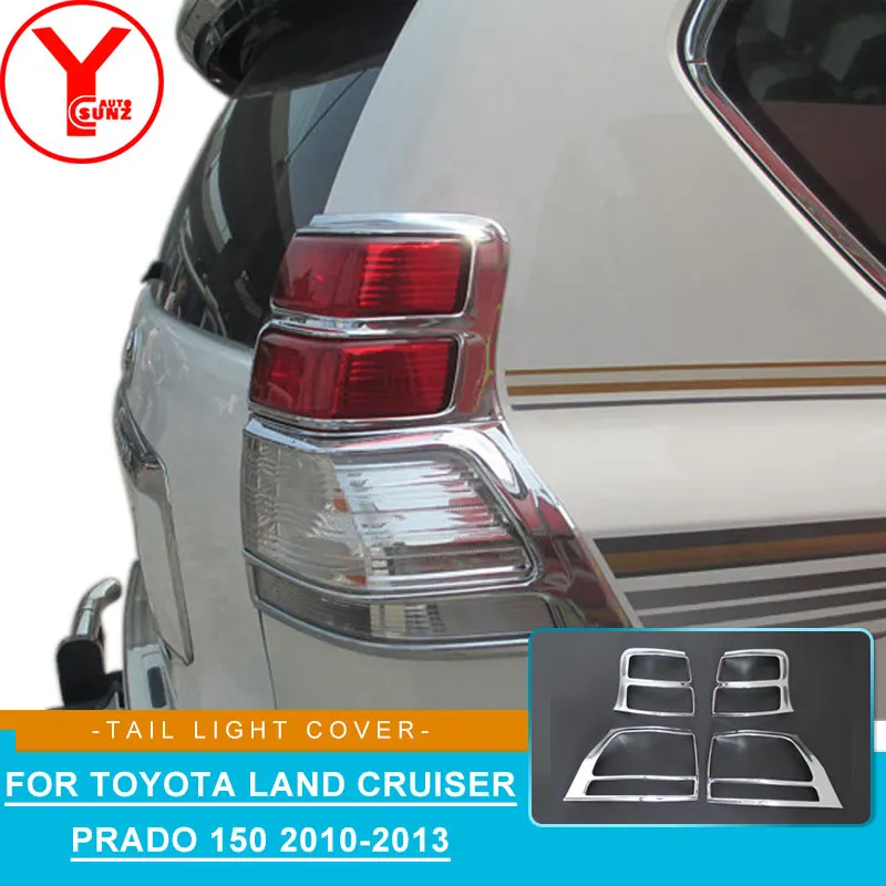 

2010-2013 chrome tail light cover For Toyota Land cruiser Prado 150 2010 2013 accessories rear lamp for toyota prado 150 YCSUNZ