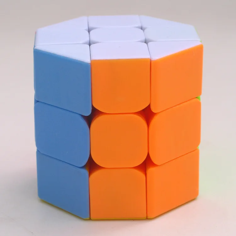 QIYI восьмиугольник в форме цилиндра или Куба Stickerless Cube Скорость Твист Головоломка Развивающие игрушки Cubo Magico игрушки для детей