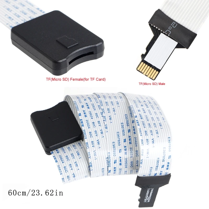 TF штекерным MicroSD женский гибкий удлинитель Кабель-адаптер для телефона gps ТВ