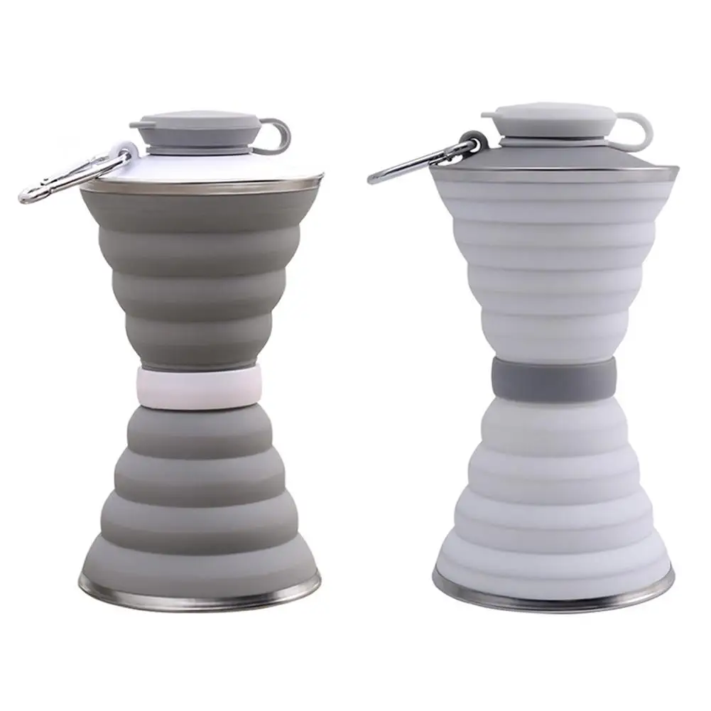 

Silicone Foldable Cup Outdoor Retractable Collapsible Travel Cu Portable Water Cup Adjustable Capacity Bottle For Sport Camping