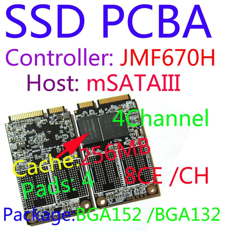 JMF670H SSD PCBA контроллер посылка BGA152/BGA132 наборы DIY MSATA6Gbps 256 Мб DRAM 4 канала 8CE/CH колодки| |