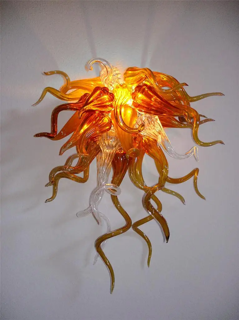 

Art Design Warm Color LED Wall Light Crystal Borosilicate Glass Wall Sconce Lighting Fixture