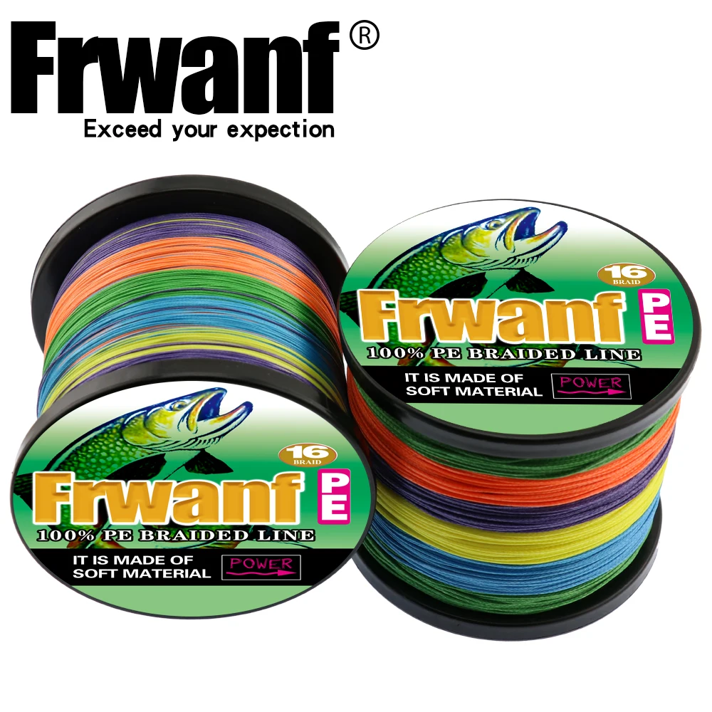 Frwanf Braided Fishing Line 16 Strands 500m Multifilament Line Braided
