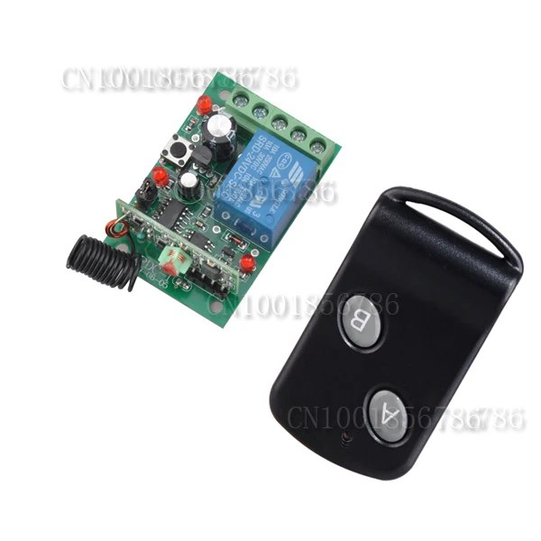

DC24V 1CH RF wireless remote control switch system Learning Code Momentary Toggle Latched Adjust 315/433MHZ