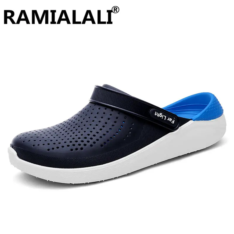 

Casual Beach Sandals Water Jelly Shoes Men Summer Sandals Hollow Non-slip Breathable Garden Clogs Sandals Male Slippers