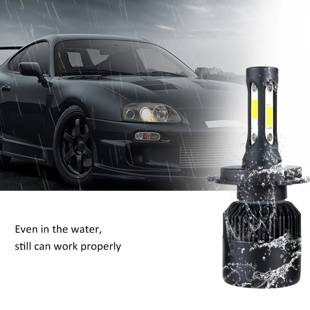 Avacom светодиодный H1 автомобиль лампа H7 Turbo 12 V Автомобильные фары HB3 HB4 Hir2 COB 72 Вт 6500 к