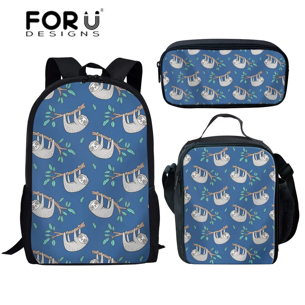 

FORUDESIGNS Children Primary School Bags for Kids School Backpack Cute Sloth Schoolbag Girls Animal Printing Bookbag Mochila