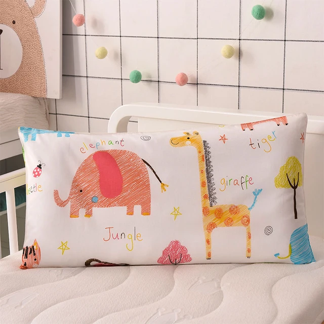 4 couleurs Cartoon coton enfants oreiller doux lavable bébé dormir