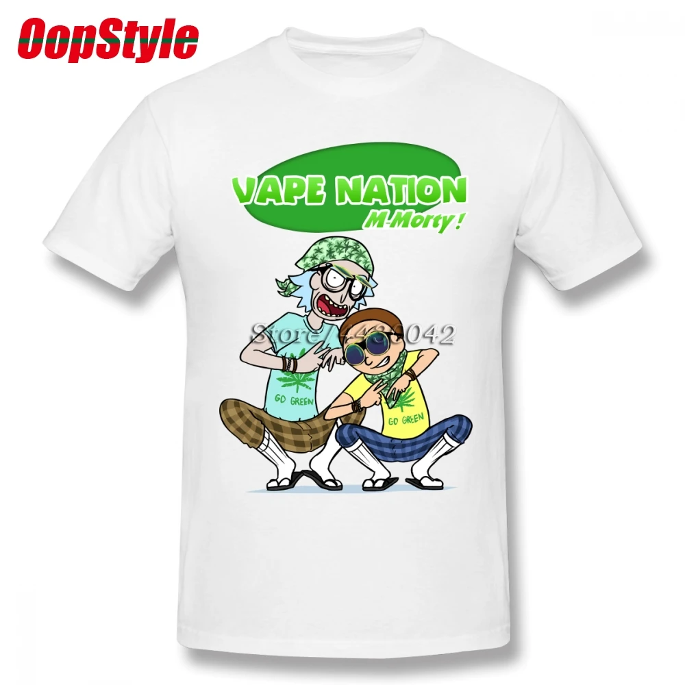 Мужская футболка с коротким рукавом Vape Nation Rick And Morty Прямая поставка летняя