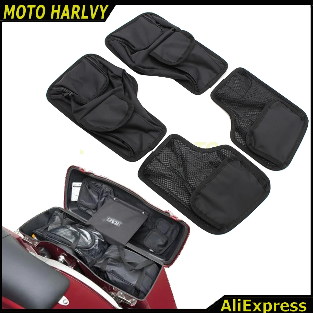 

Black Saddlemen Hard Saddlebags Lid Organizer Kit For Harley Touring 1996-2013
