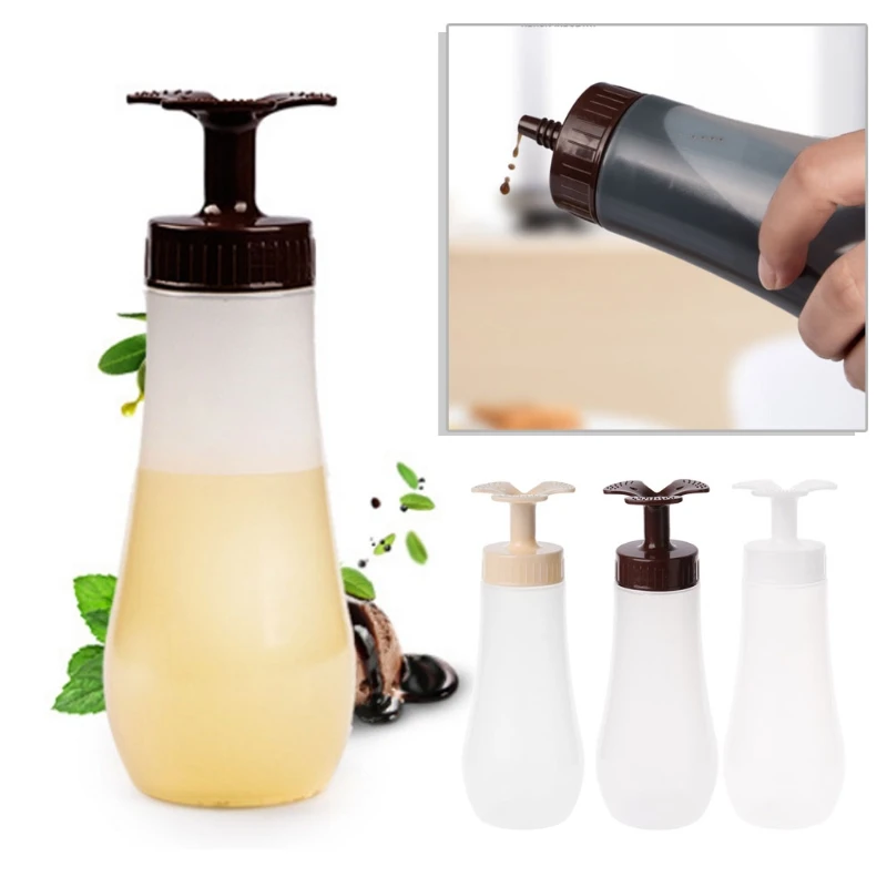 Plastic squeeze bottle Condiment Dispenser 250ml Clear Plastic Ketchup