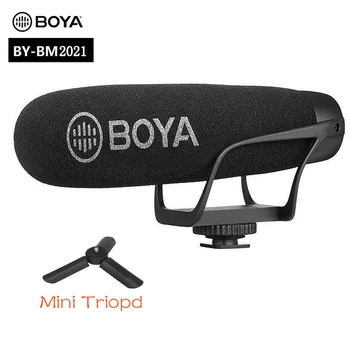 

BOYA BY-BM2021 Cardioid On Camera Microphone for DSLR Nikon Canon Camcorder Phone Microphone with 3.5MM TRS TRRS Cable Adapter