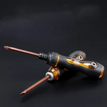 215-270 мм Высокое качество S2 двойного назначения Масштабируемые отвертки Многофункциональный Phillips и шлицевая трещотка отвертка ручные инструменты