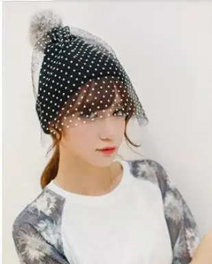 2015 Korean winter Europe personality woman knitting rabbit hair ball