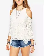 Nice Pop Women Blouses Off Shoulder Lace Shirts Sexy Slim Femininas Fashion Tops Sweet Ladies Blouses plusAA8180