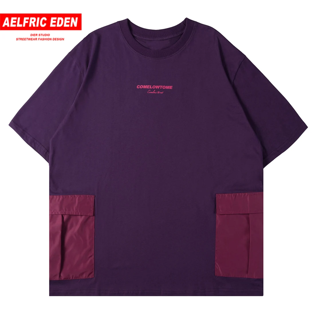 

Aelfric Eden 2019 New Pockets Patch Design Casual Dress Mens T Shirt Streetwear Summer Cotton Cosy Harajuku Hip Hop Funny Tshirt