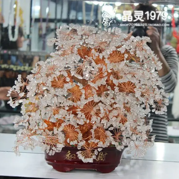 

natural clear quartz crystal tree 40cm
