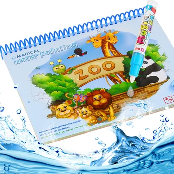 

Coloring Book For Children Kids Painting Book Doodle Magic Water Drawing Book With Pen Magic Education Drawing Toy Gift NO BOX