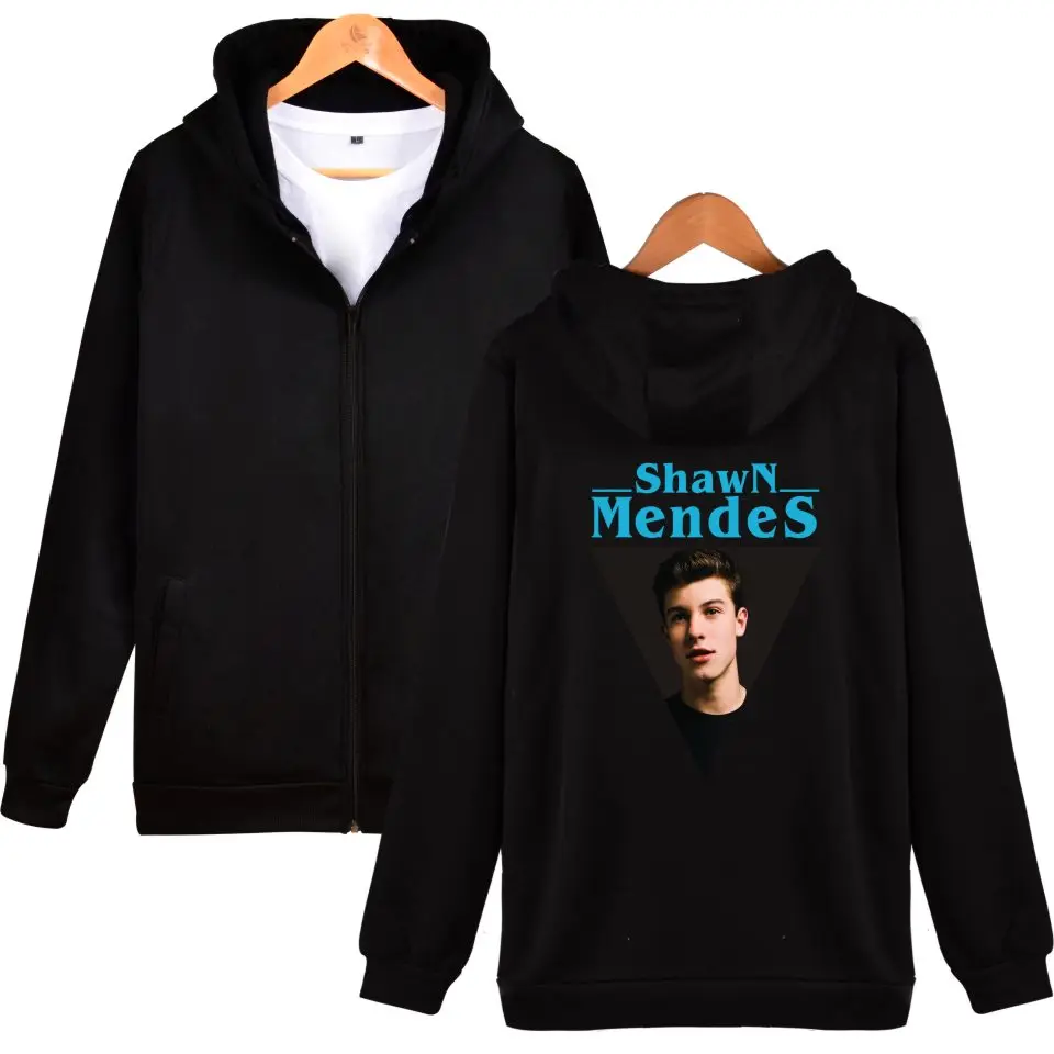 2019 Spring Autumn Harajuku Sweatshirt Hoodie Shawn Mendes Printed Jacket Coat Fashion Hip Hop Zipper Hoodies Moleton Feminino | Женская
