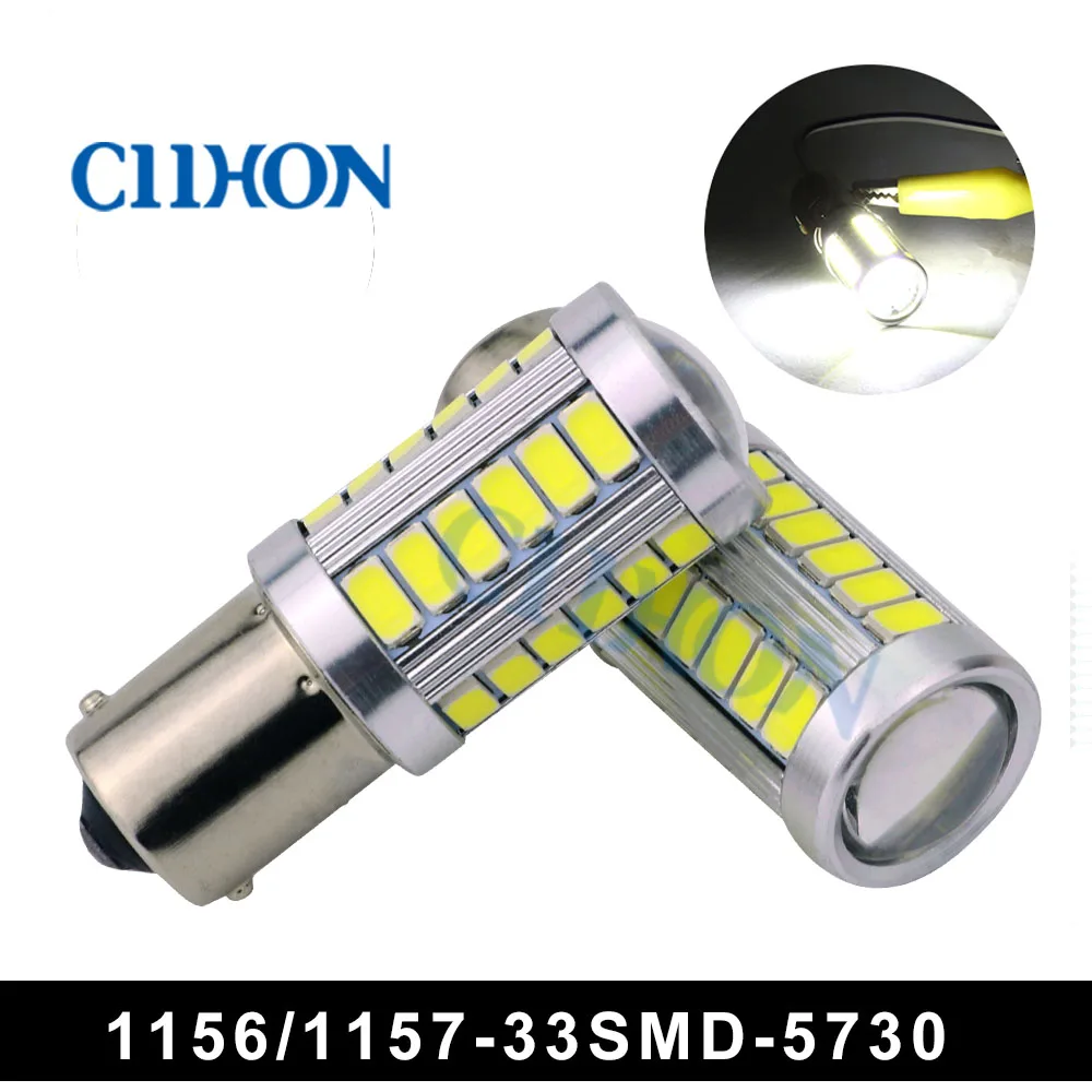 2 шт. 1156 Ba15s P21W 7506 33 SMD 5730 15 Вт автомобиль свет для тормозной поворота авто лампы