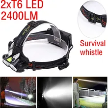 Светодиодный фонарик сильный свет XM-L 2xT6 светодиодный налобный фонарь T6 светодиодный свет фар лампы 18650 безопасность и выживания Z1025