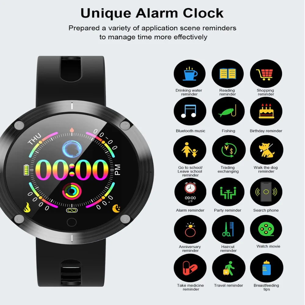 DM58 PLUS Bluetooth Bracelet 4.0 Blood Pressure H&R IP68 waterproof Activity Tracker Smart Band Gift For Friend