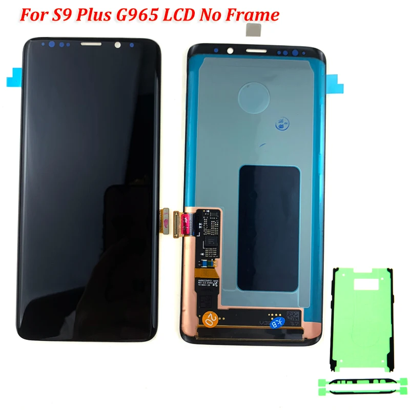 S9 PlusG965 No frame Замена AMOLED для SAMSUNG Galaxy S9 S9+ ЖК сенсорный экран дигитайзер с рамкой G960 G965 дисплей+ Бесплатные инструменты - Цвет: S9 PlusG965 No frame