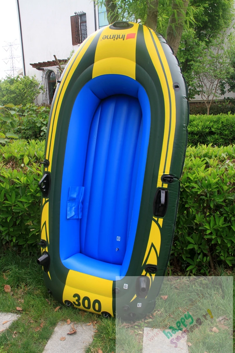 Air deck type 3 ply durable rubber pvc inflatable 3 person boat fishing