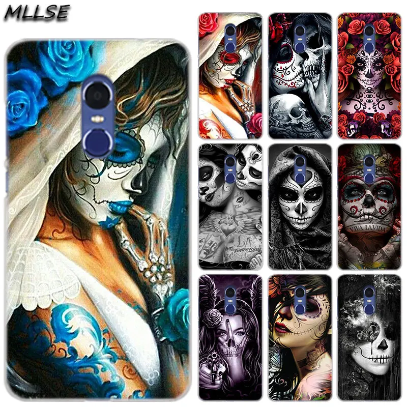 

MLLSE skull and catrinas Fashion Clear Case Cover for Xiaomi Play Rdemi S2 3S 4A 5A 5Plus 6A Pro Note 6 5A 4X 4 7 Cover Hot