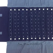 Превосходный все черные ювелирные изделия дисплей рулоны путешествия портативный органайзер бархатная сумка складная для подвесок аксессуары сумка для хранения