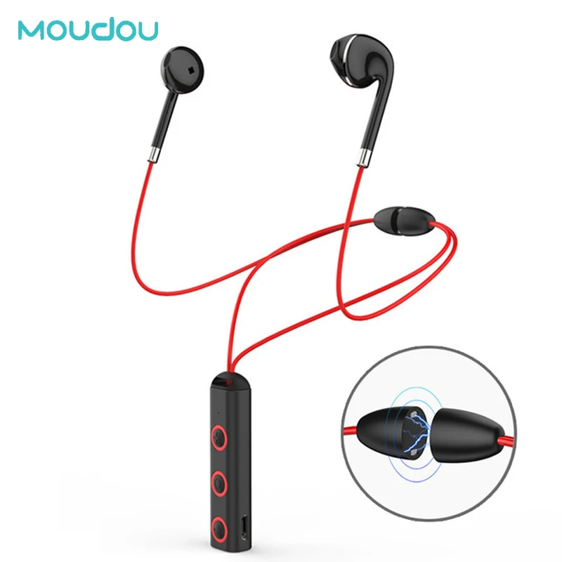 

MOUDOU BT313 Bluetooth Earphone in ear Wireless Earphones Magnetic Sport Ear Phones with Mic Mobile in-ear Earbuds